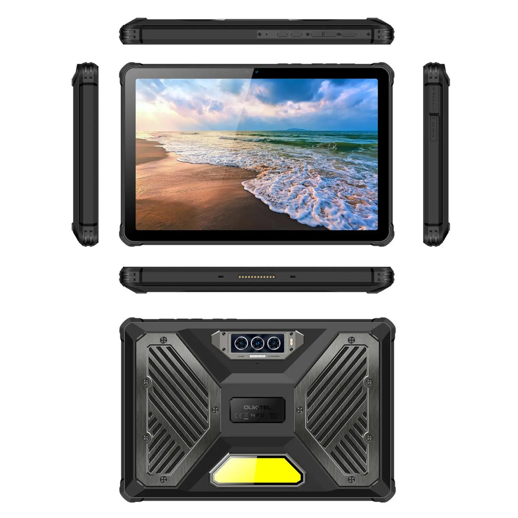 OUKITEL RT10 | Rugged Tablet 5G 25000mAh 64MP 11" FHD | Android 15 con Soporte