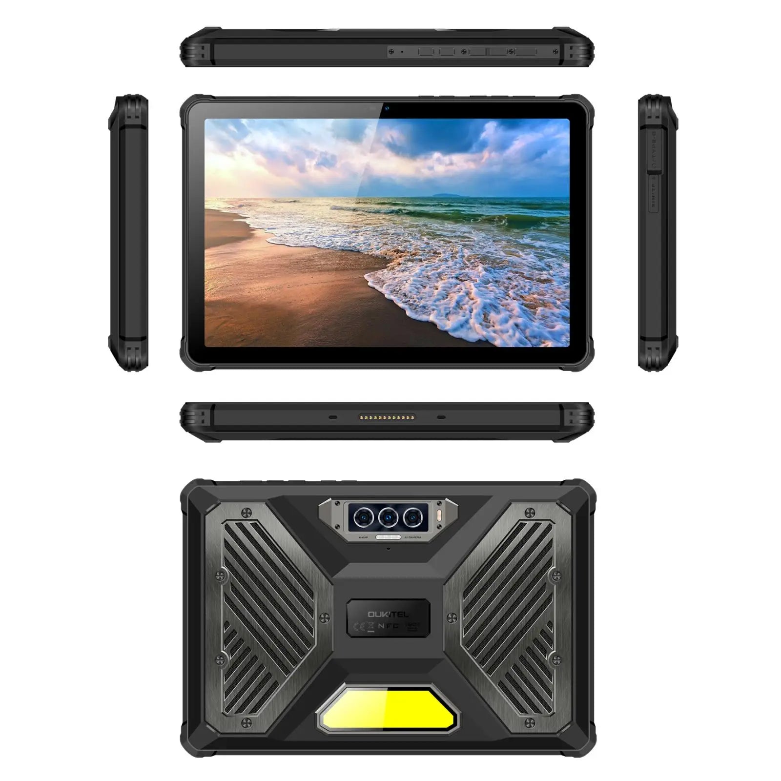 OUKITEL RT10 | Rugged Tablet 5G 25000mAh 64MP 11" FHD | Android 15 con Soporte