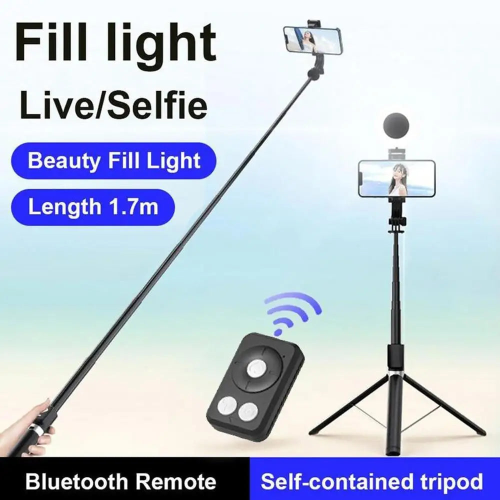 Rondaful Selfie Stick Tripod | Dual Fill Lights, Up to 170 cm | Trípode para Móvil