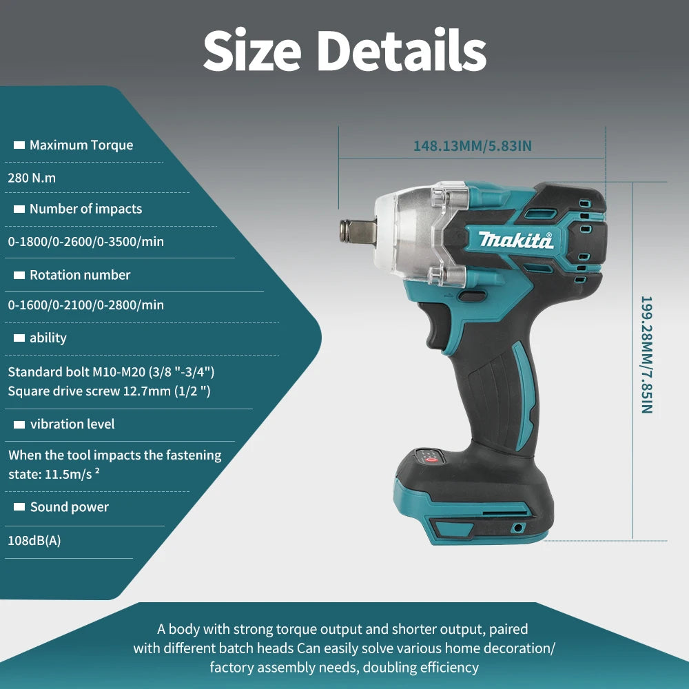 Makita DTD173 / DTW285 | 18V Brushless Impact Tools | Tool Set
