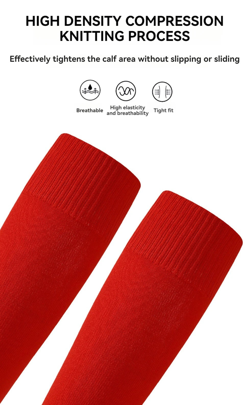 Soccer Leg Compression Sleeve & Shin Guard Socks | Calf Protection for Sports | 10 Colors M/L
