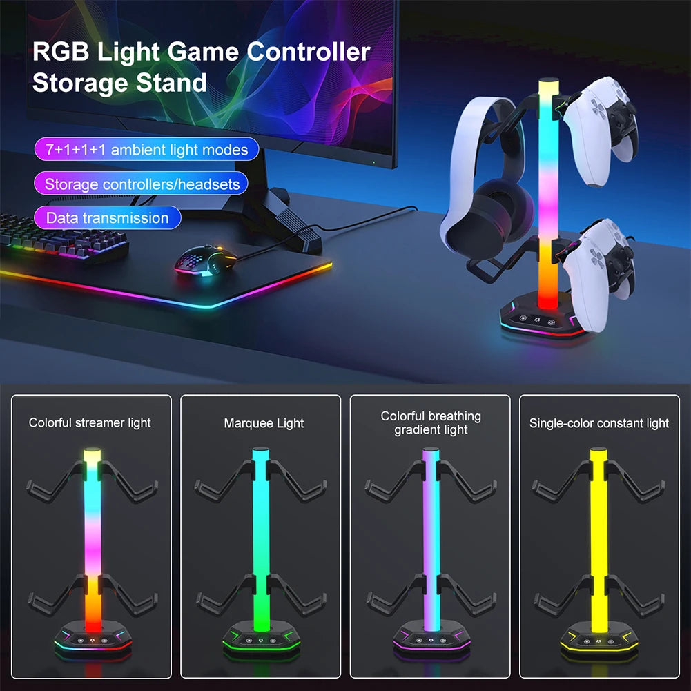 REMANK Controller Holder | RGB Light Stand | PS5, PS5 Slim, PS4, Xbox, PC