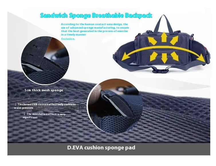 Outdoor Waist Pack | 5L Polyester Design | Hiking & Cycling