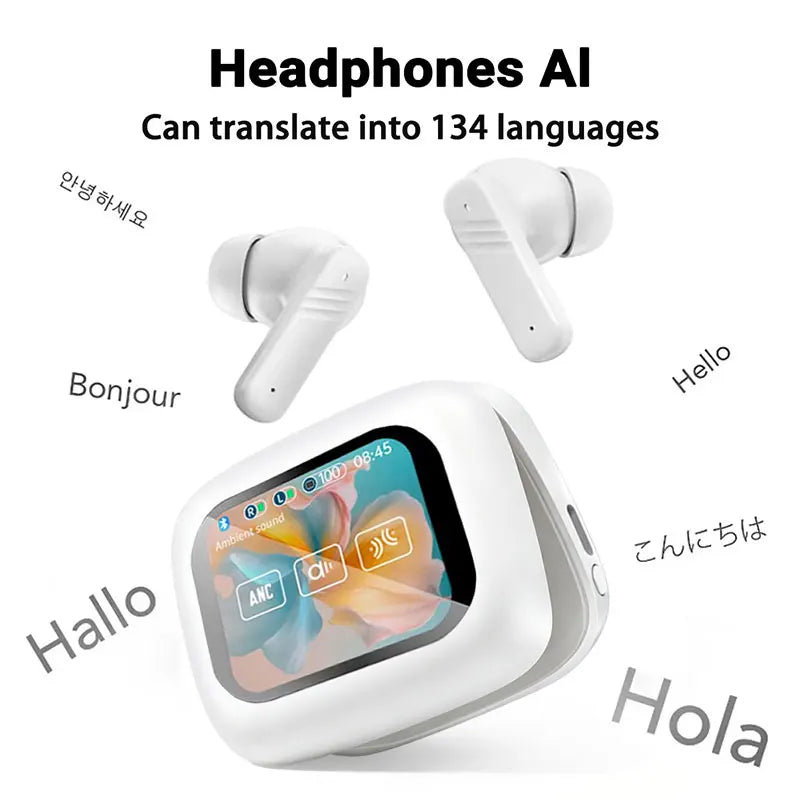 Traductor IA In-Ear | Bluetooth 5.4 | 134 Idiomas | Cancelación de Ruido | Tiempo Real | TWS | Myxon LX-10 / BY-09