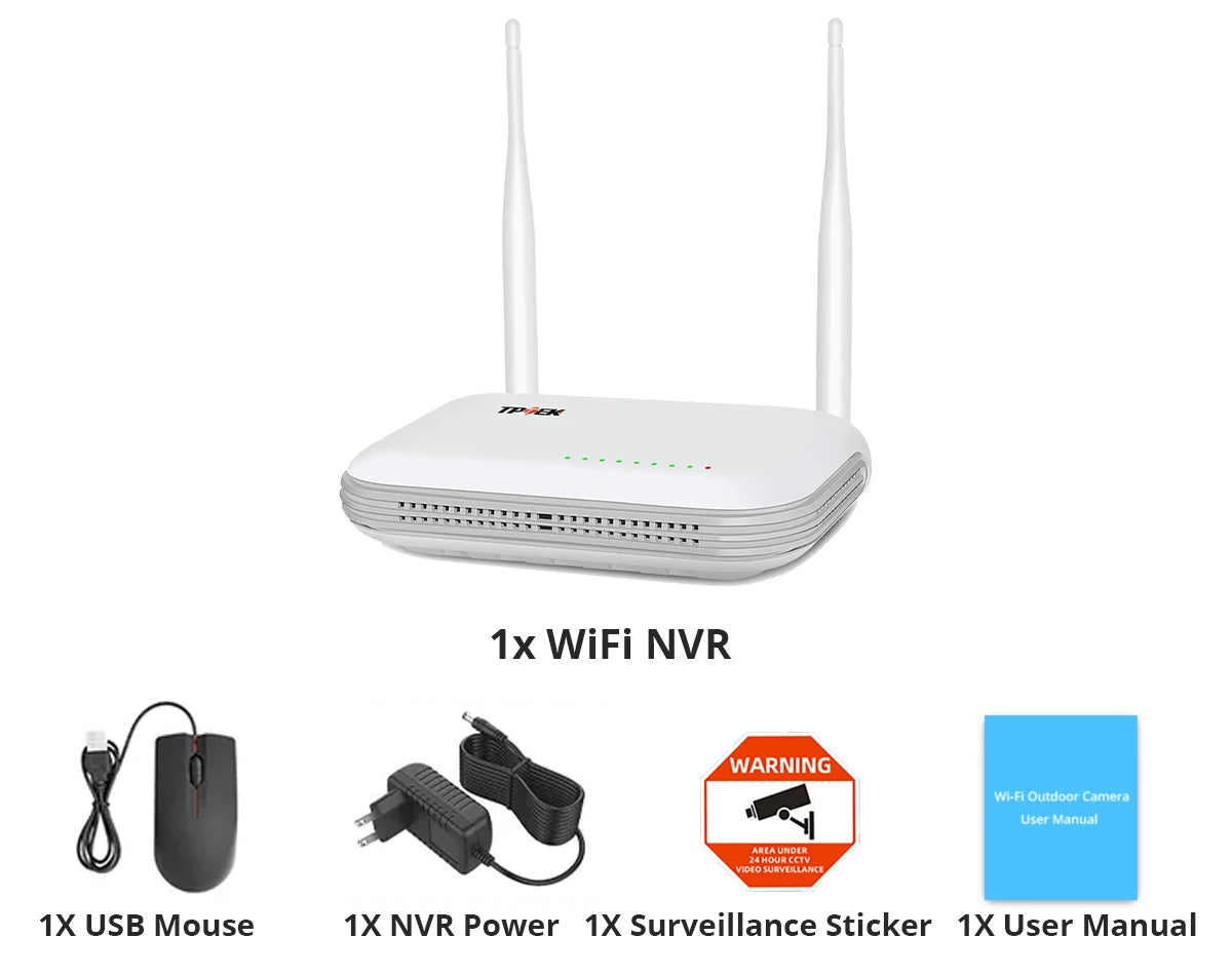 Mini WiFi NVR 8CH 3MP / 4CH 5MP H.265 – Wireless Network Video Recorder | Face Detection | ONVIF