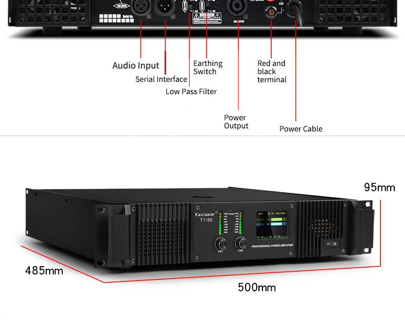 Branwish 400–1100W Professional Power Amplifier | DJ & PA | Amplificador de Audio