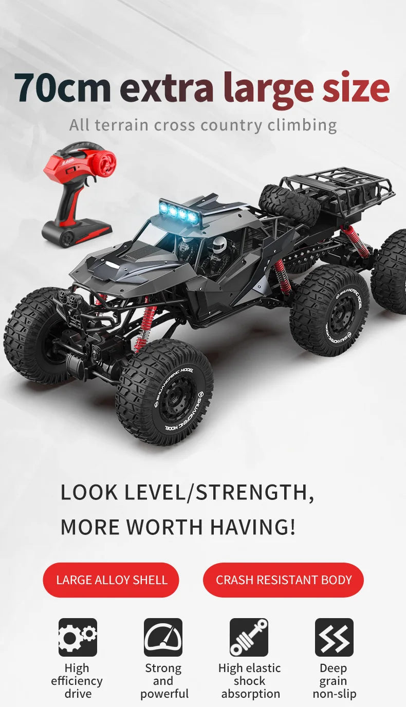 Large RC Off-Road Car — 4WD Remote Control Monster Truck | Kids & Adults