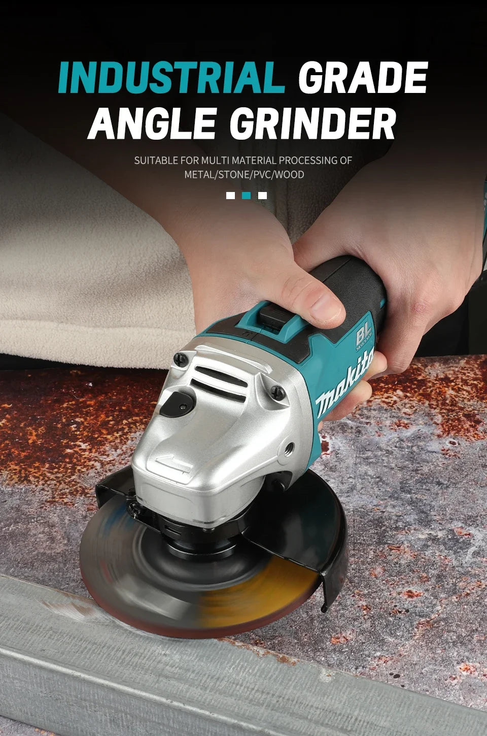 Makita DGA504 | 18V Brushless Angle Grinder | Bare Tool