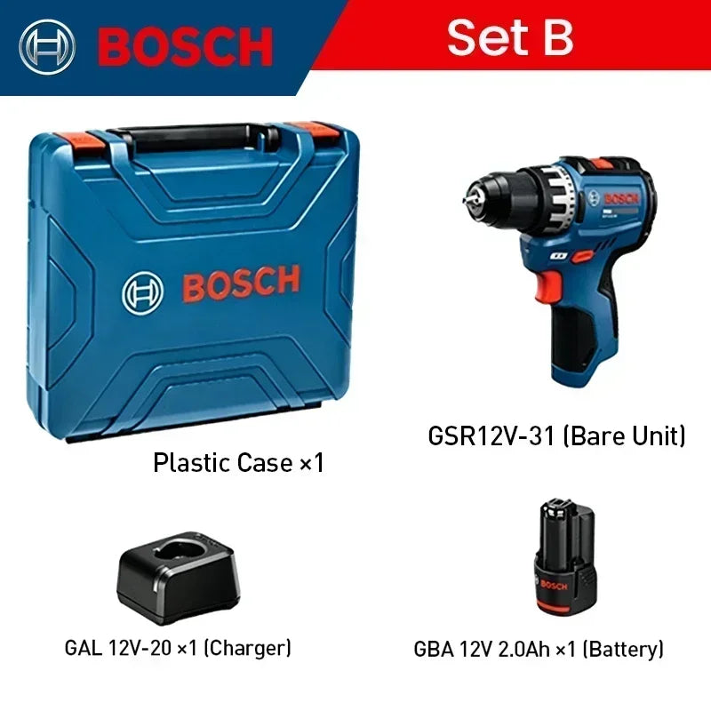 Bosch GSR12V-31 | 12V Cordless Drill Driver | High Torque