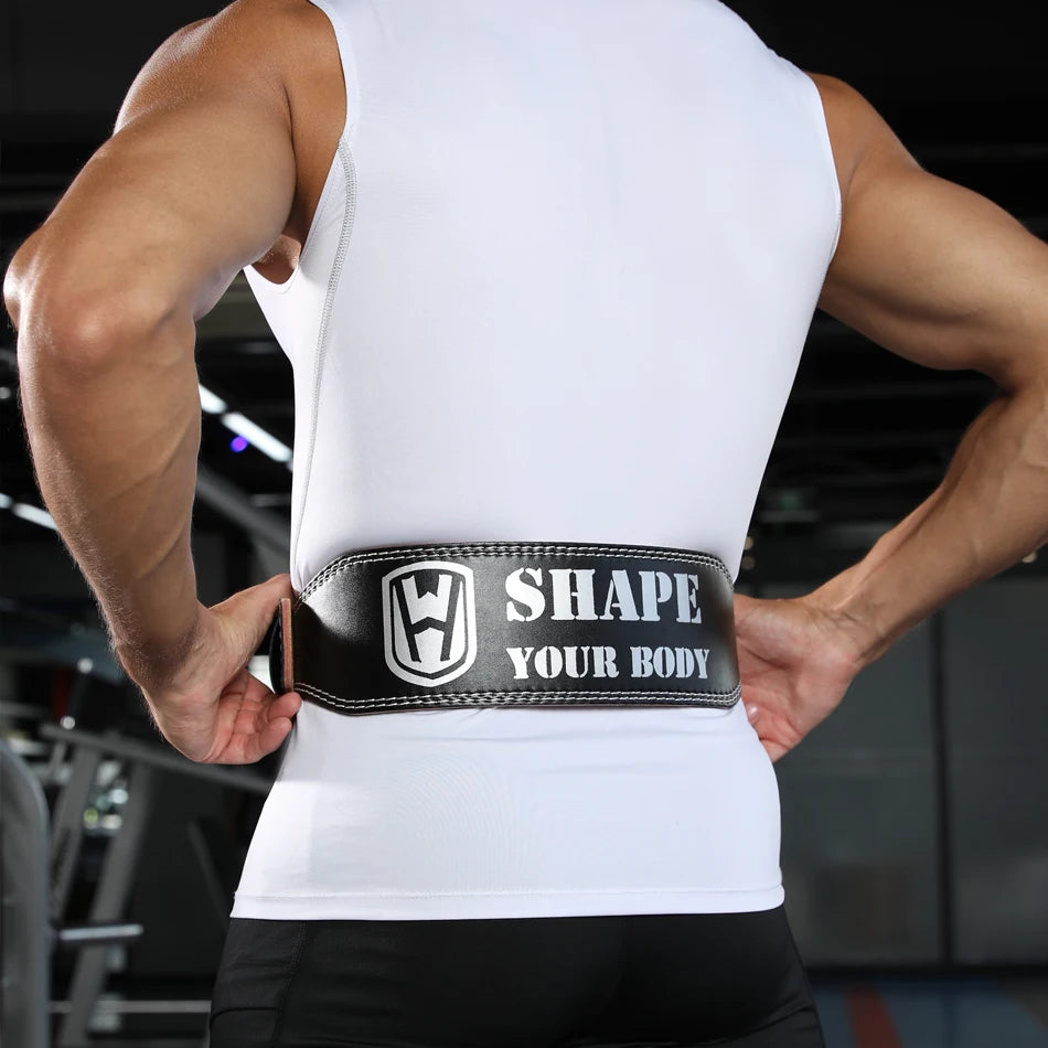 Weightlifting Belt PU & Cow Leather | Waist Support for Powerlifting & Strength Training