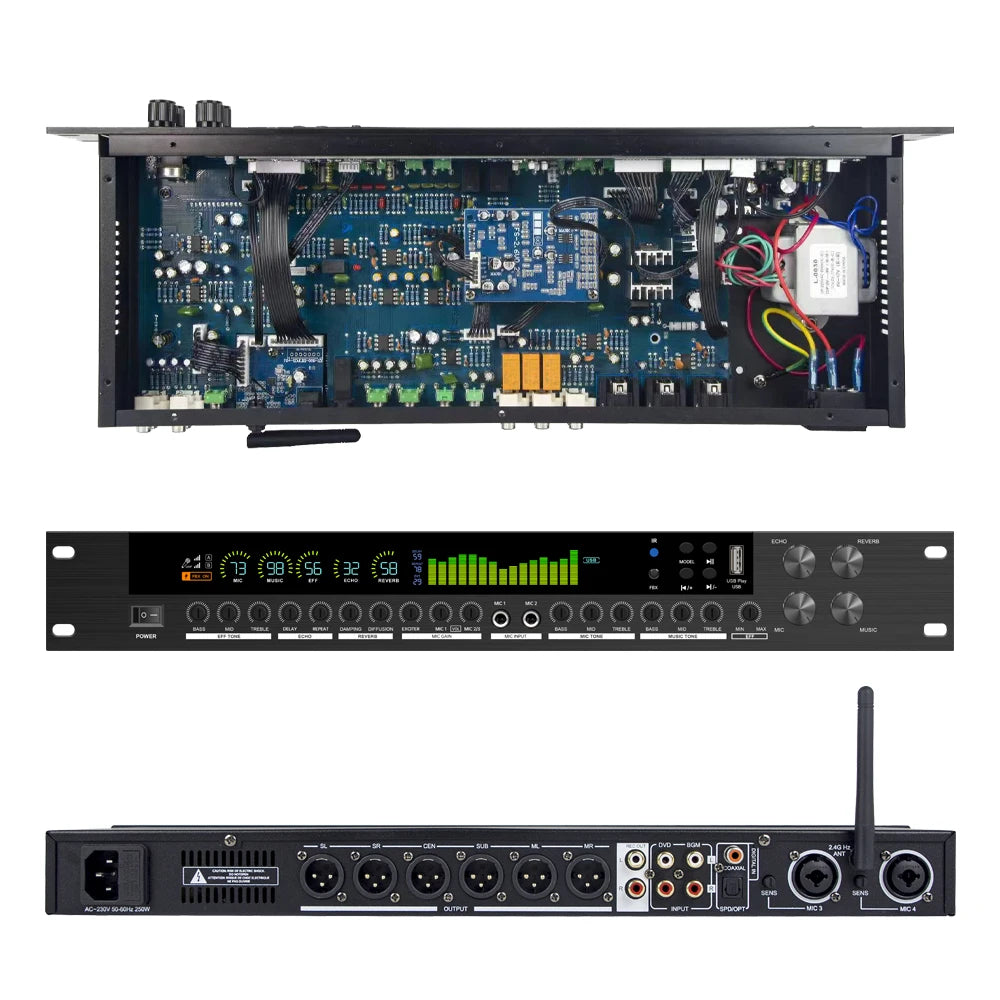 PaulKitson LD300 DSP Karaoke Effects Processor | 15W | Reverb | Bluetooth | Speaker Management