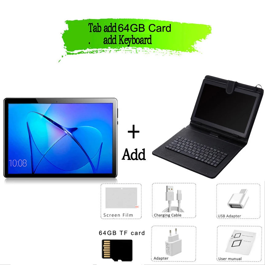 Tablet BDF S10 10.1" | Android 13 | 6GB RAM + 128GB | 4G LTE | Octa-Core | 5000mAh | IPS 1280x800