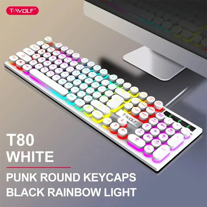 Teclado Mecánico Gaming 104 Teclas | USB | RGB Multicolor | Switch Negro | PC/Laptop | Full-Size RGB Mechanical Gaming Keyboard 104 Keys USB Black Switch PC Laptop