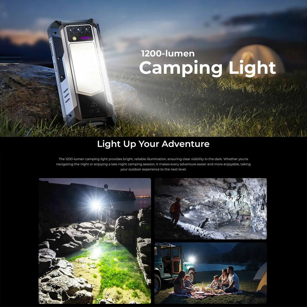 OUKITEL WP100 Titan | Rugged Smartphone 5G Proyector 200MP 33000mAh 66W | Android 15 NFC