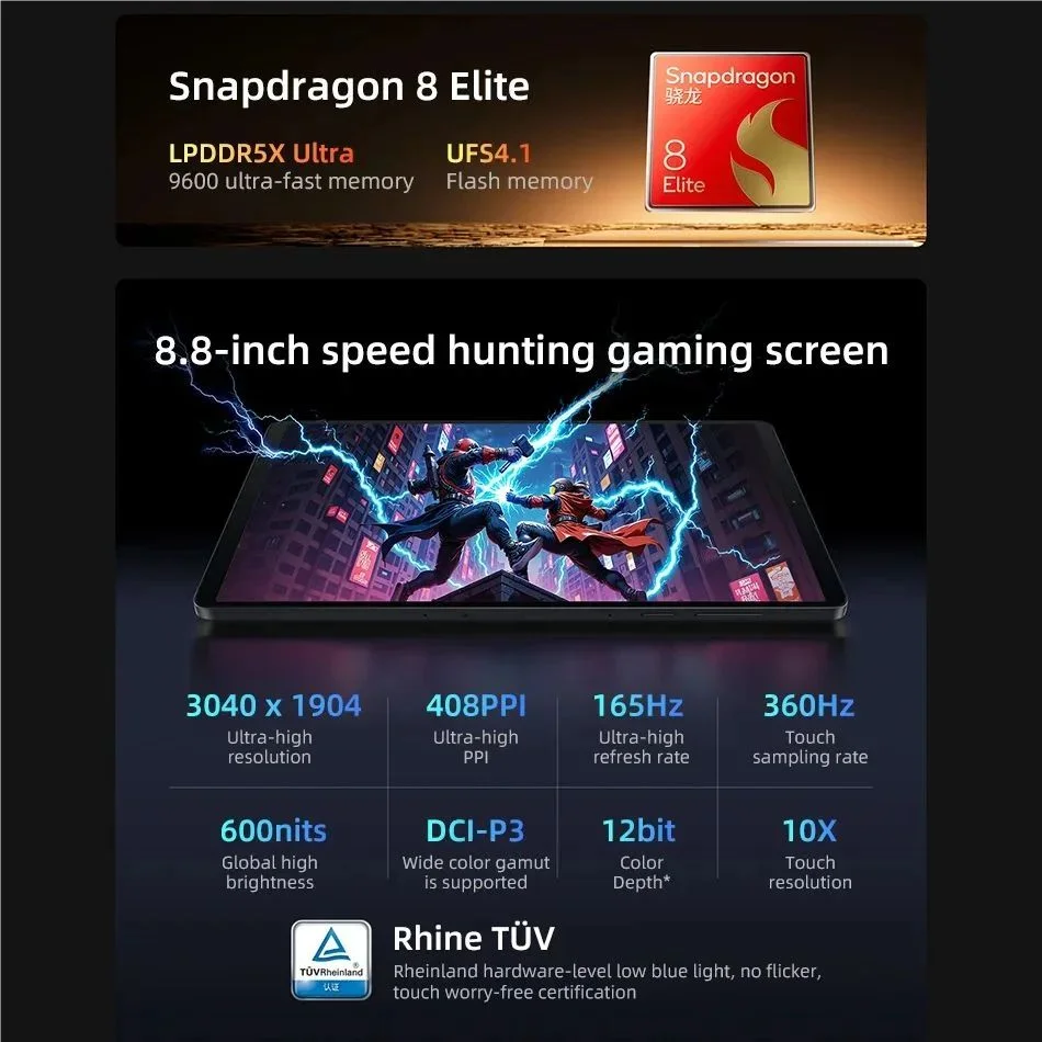 Lenovo Legion Y700 Gen4 - Tablet Gaming 8.8" 165Hz | Snapdragon 8 Elite | Android 15