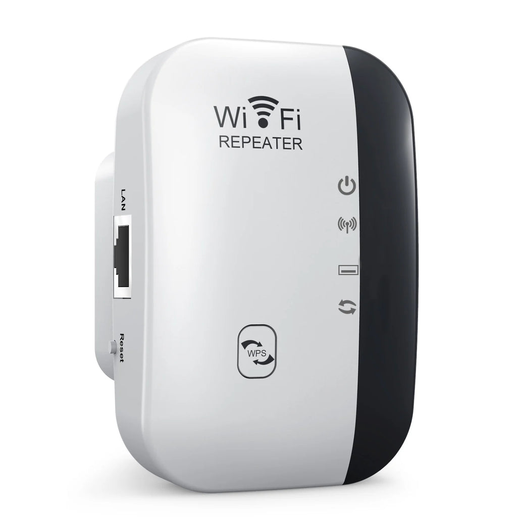 WiFi Repeater 300Mbps 2.4GHz – Wireless Signal Booster & Range Extender | EU & US Plug