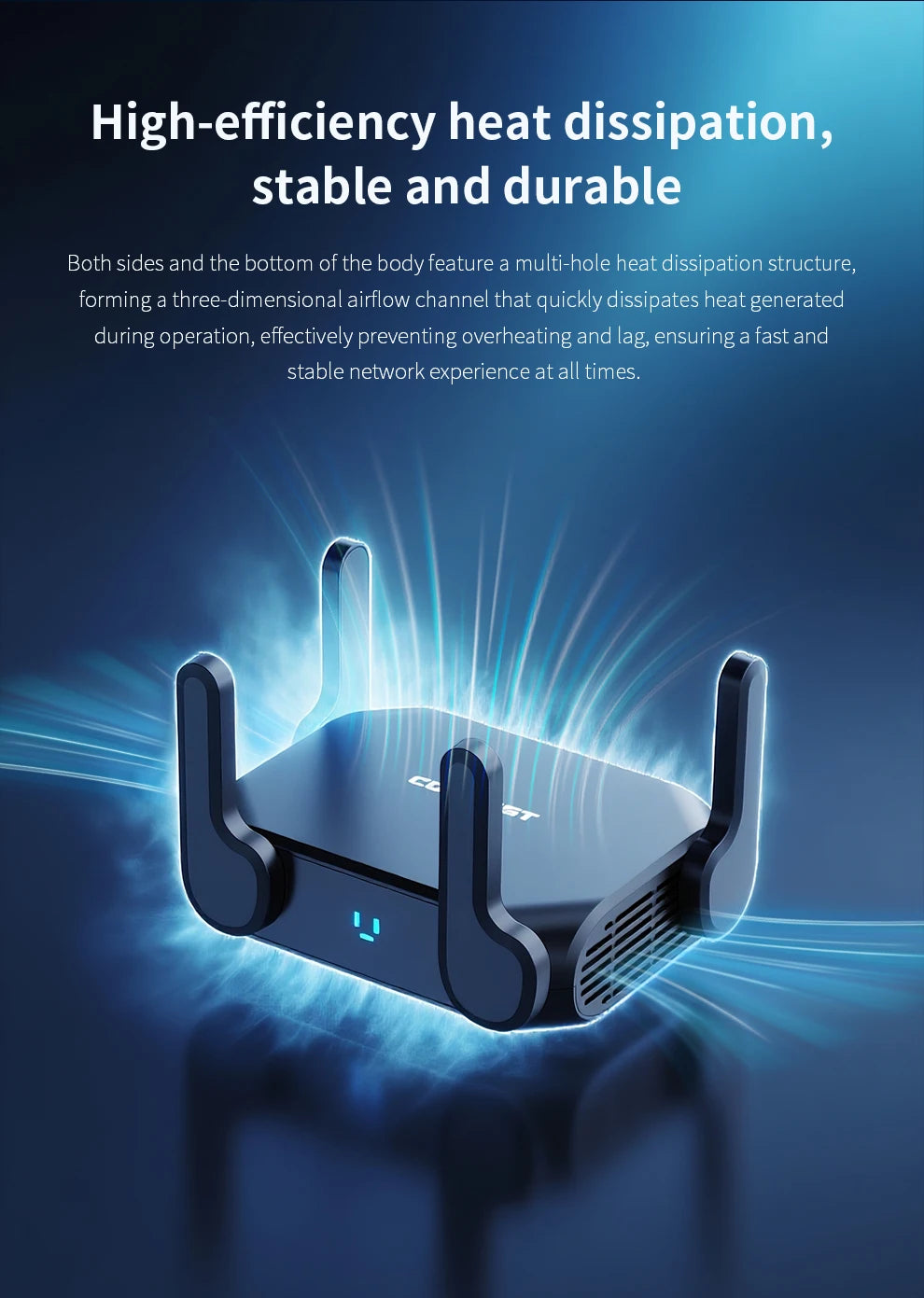 Comfast CF-WR632AX Router WiFi 6 Mesh | AX3000 | 3000Mbps | Puerto 2.5G | USB 3.0 | 4 Antenas | Hogar y Oficina