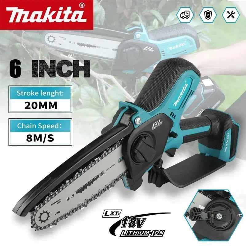 Makita MT-006 | 18V Mini Cordless Chainsaw | 6-Inch Wood Cutting