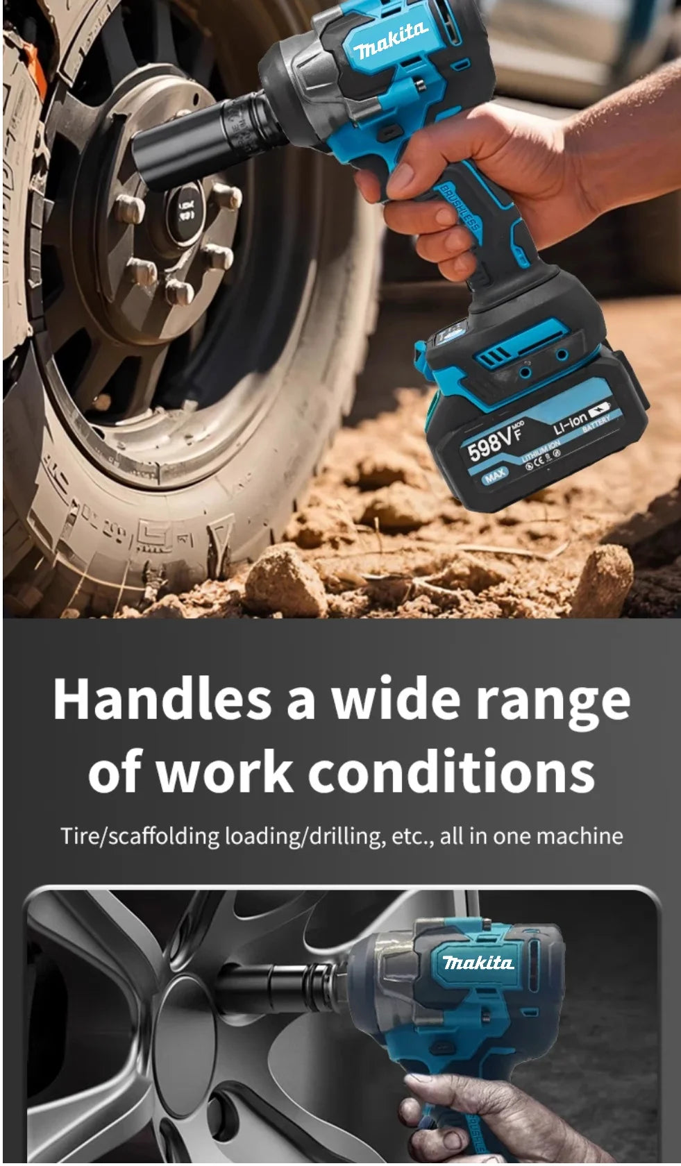 Makita 18V 800Nm Brushless Impact Wrench | High Torque | EU