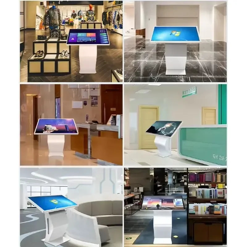 32-Inch Floor-Standing Touchscreen Kiosk | Full HD Digital Signage / Quiosco táctil de pie de 32 pulgadas