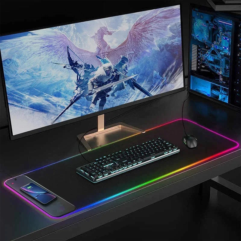 XXL RGB Gaming Mouse Pad | 10W Qi Wireless Charging