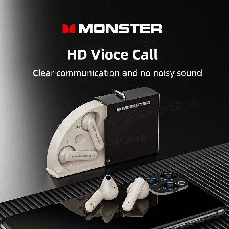 Monster XKT17 - Auriculares TWS Bluetooth 5.3 con ANC | HiFi | Gaming y Deportes