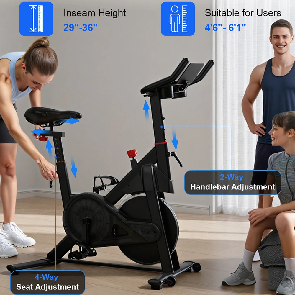 Stationary Exercise Bike | 32-Level Magnetic Resistance | Bluetooth & LCD Screen | Home Gym