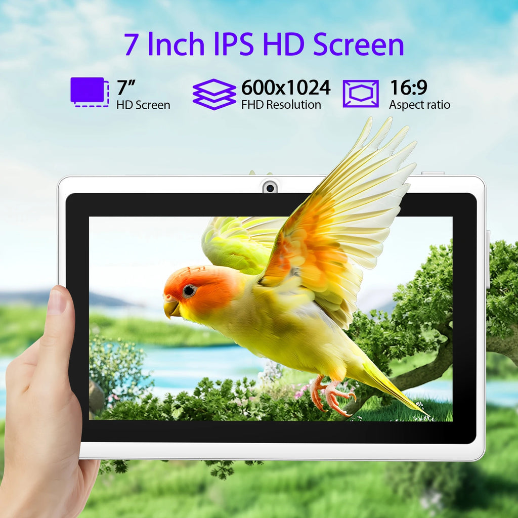 Tablet COLORROOM 7" | Android 11 | 6GB RAM + 32GB | Quad-Core | WiFi | 3000mAh | Con Funda de Cuero | 4 Colores