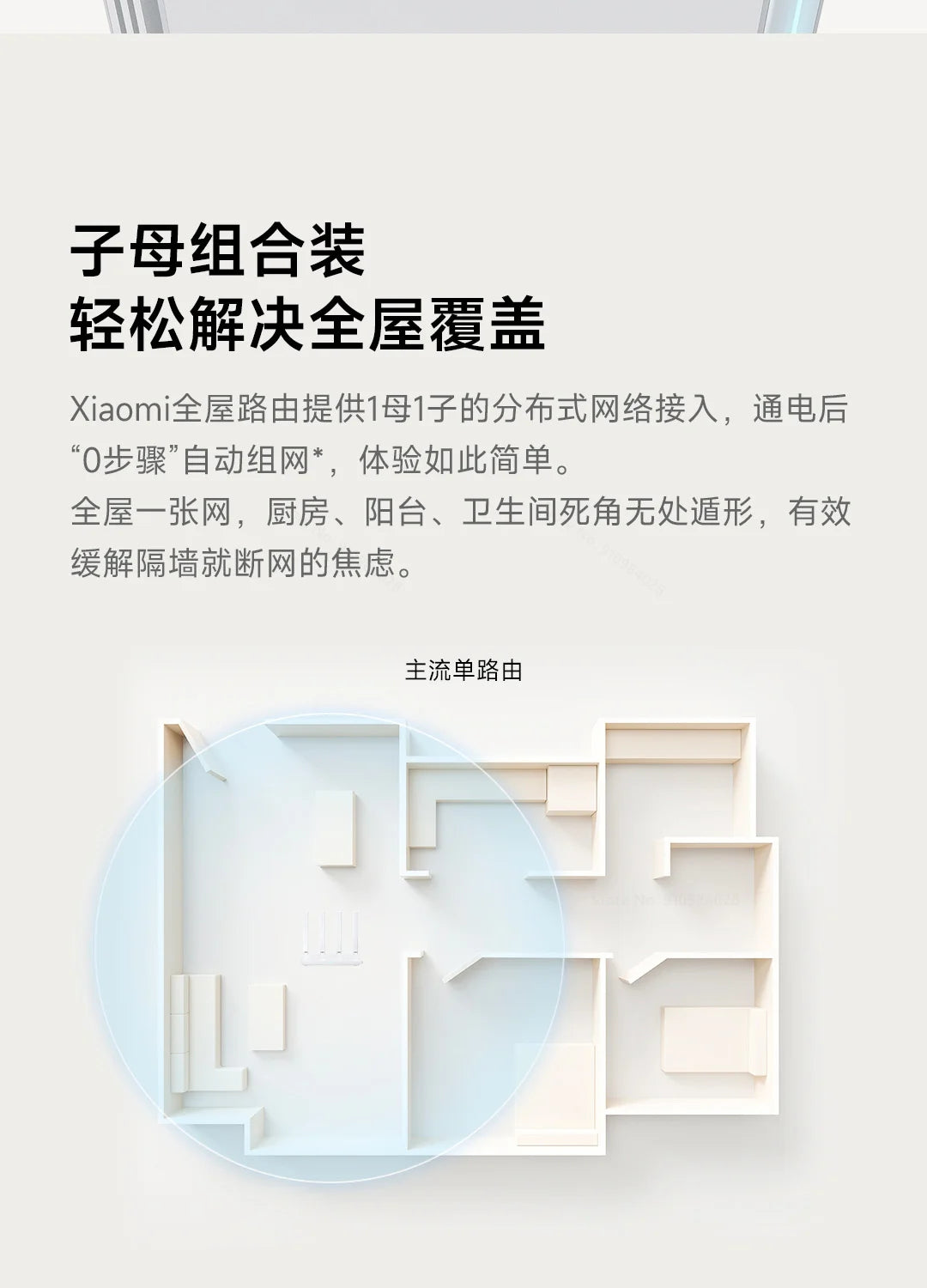 Xiaomi Mesh System AX3000 NE | Kit 1+1 Router Principal + Sub-Router | WiFi 6 | Bluetooth Mesh | IPTV