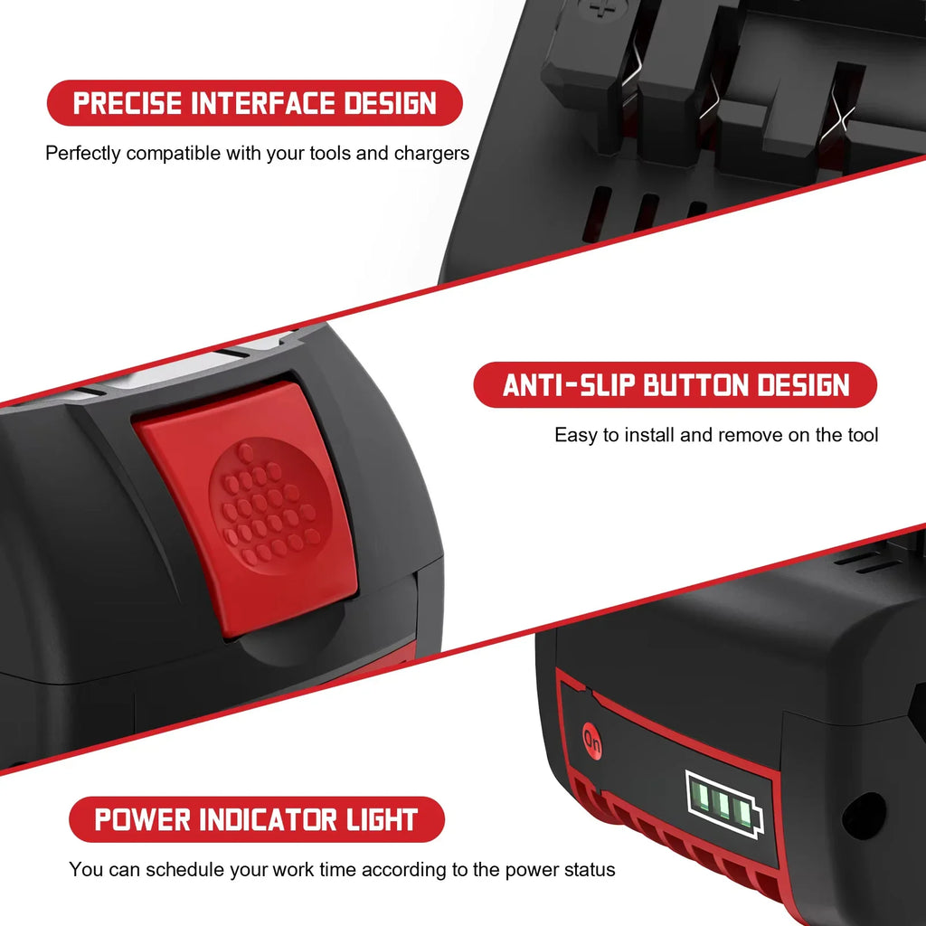 Bosch-Compatible 18V Batteries | 8Ah-12Ah | Chargers & Kits