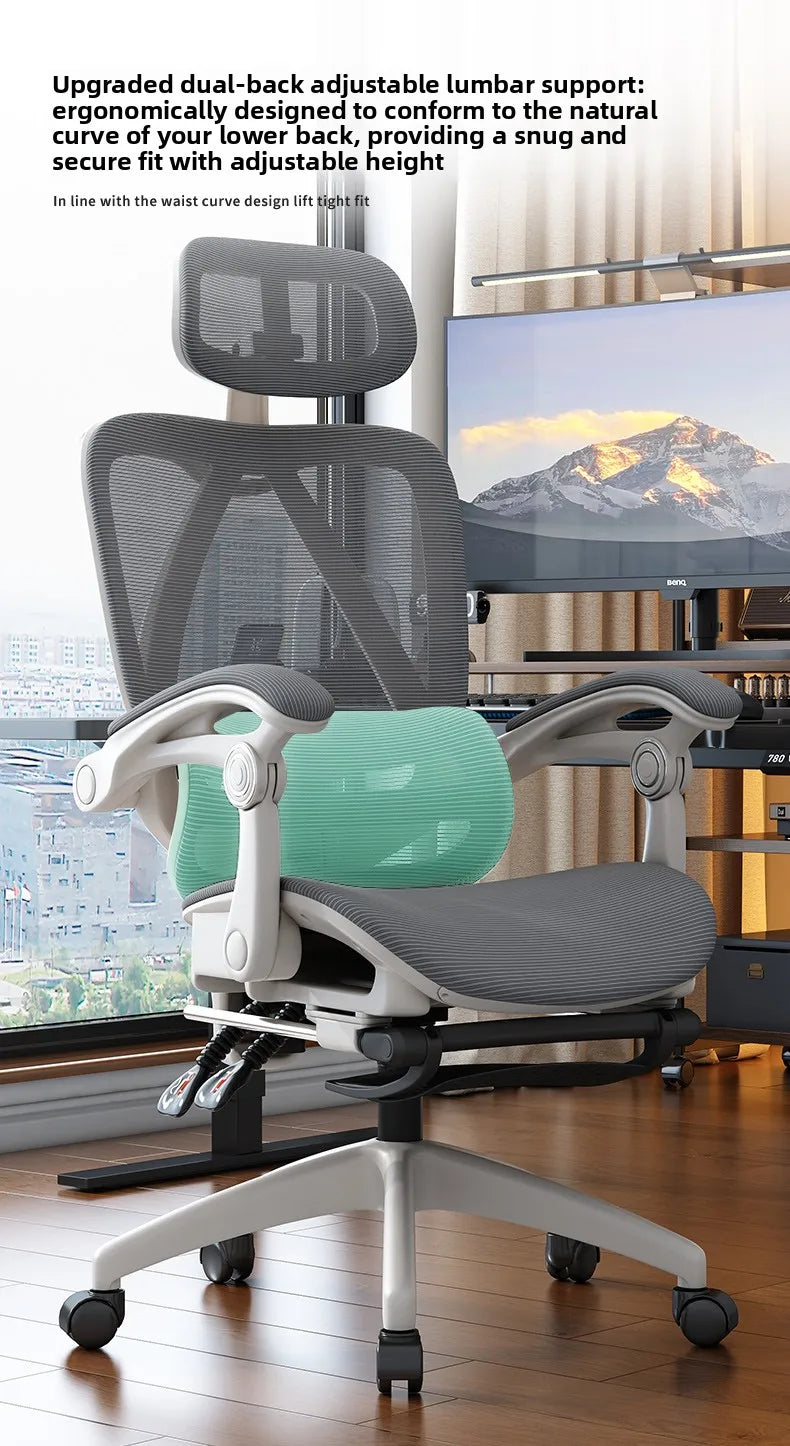 Ergonomic Office Chair | Reclining & Footrest | Lumbar