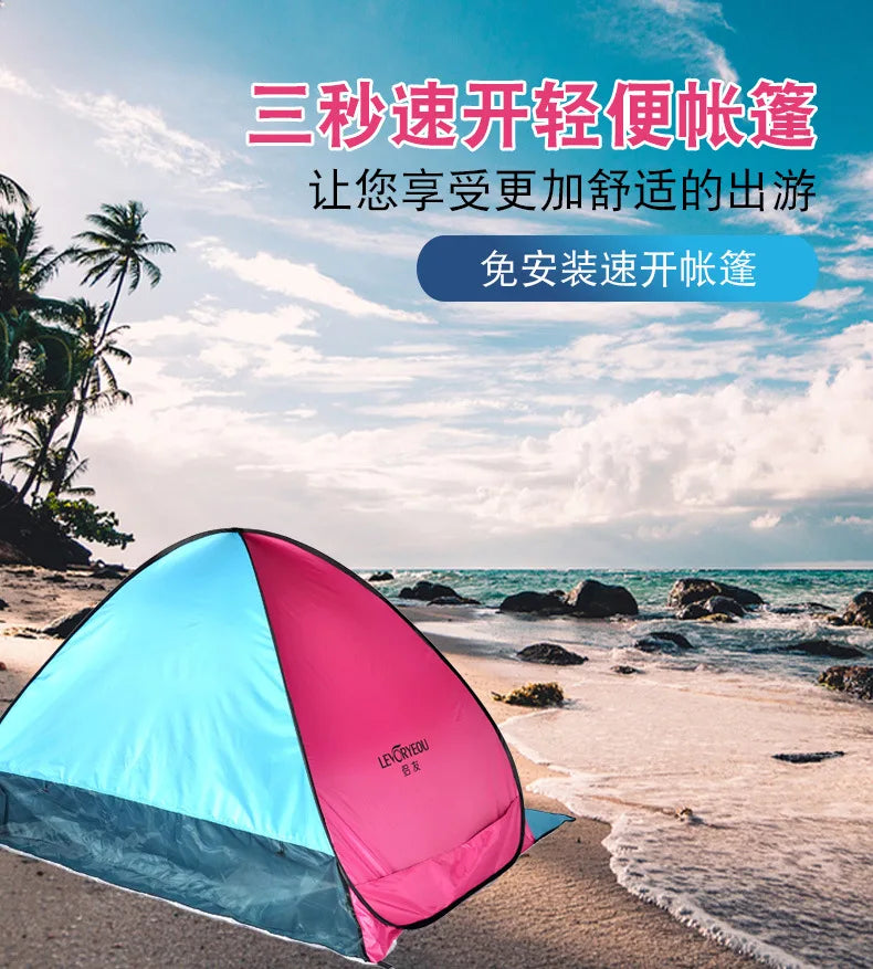 Carpa de Camping Automática Pop Up | Doble Capa 3-4 Personas | Playa e Impermeable