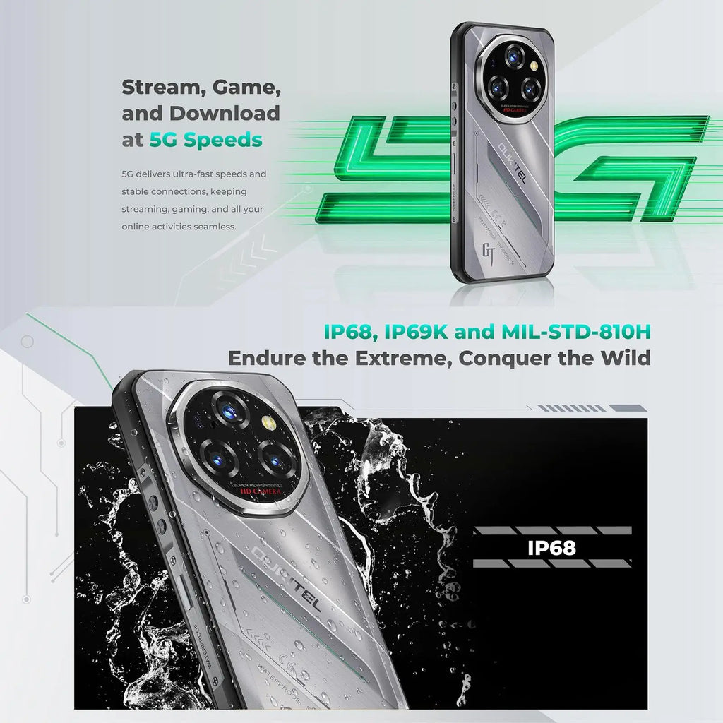 OUKITEL WP62 | Rugged Smartphone 5G 108MP 11000mAh 33W | Android 15 NFC IP68