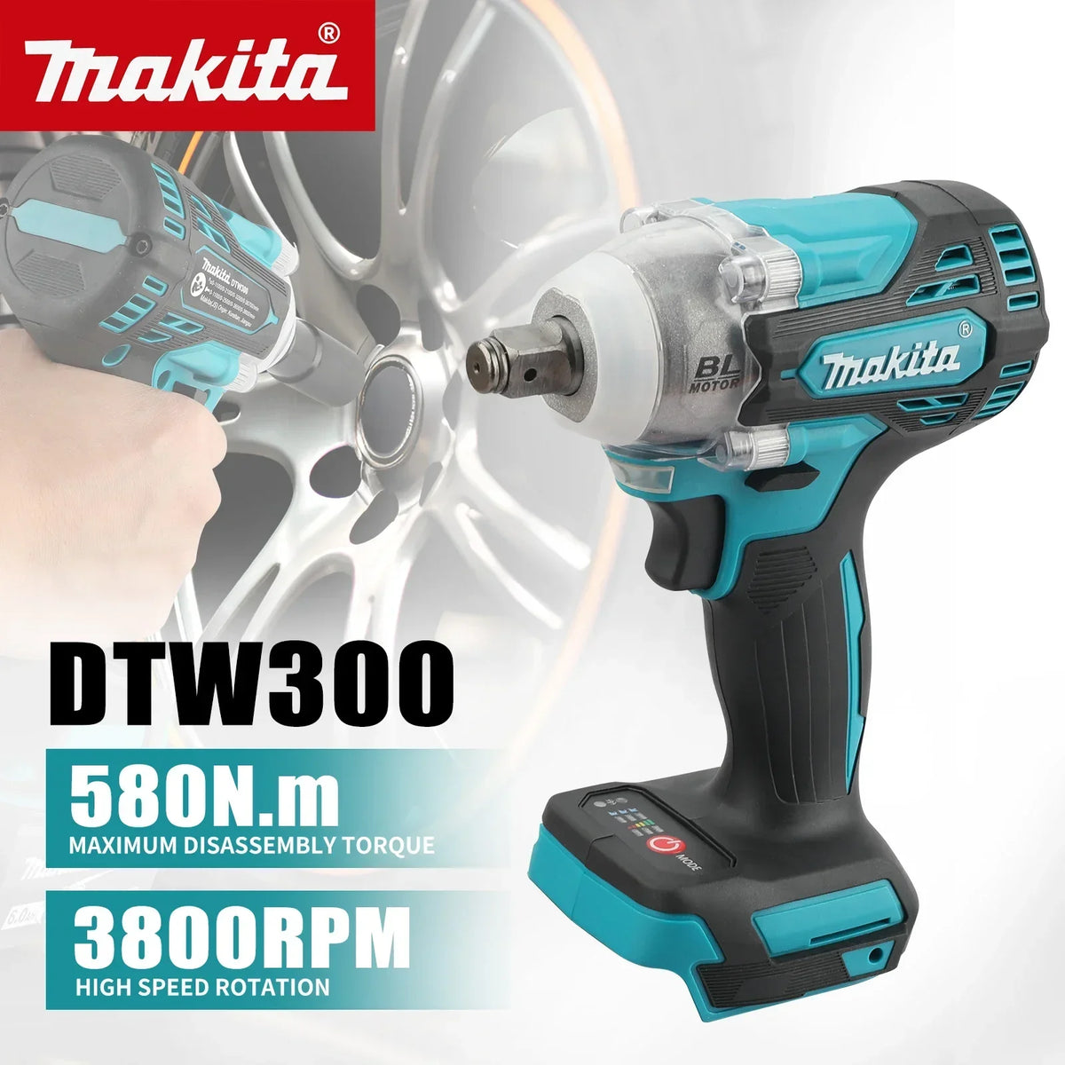 Makita 18V | DTW300 Impact Wrench + DGA404 Grinder | 2-in-1 Tool Set