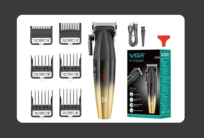 VGR V-003 Cordless Hair Clipper | USB Options / Máquina de corte VGR V-003