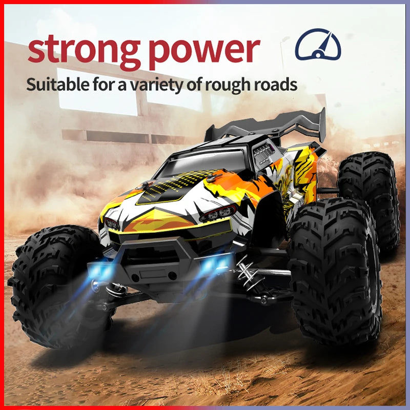RC Monster Truck 4WD Brushless — 75km/h Off-Road 1/16 Scale | LED Headlights & Metal Parts