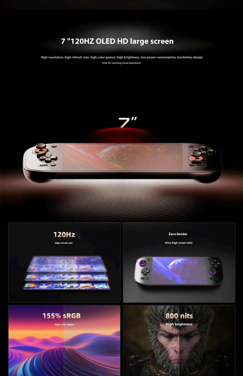 AYN Odin 2 Portal Handheld Game Console | 7" 120Hz | Snapdragon 8 Gen 2 | 8000mAh | Android