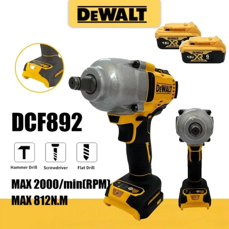 DEWALT-Compatible DCF892 | 20V Brushless Impact Wrench | 1/2 in