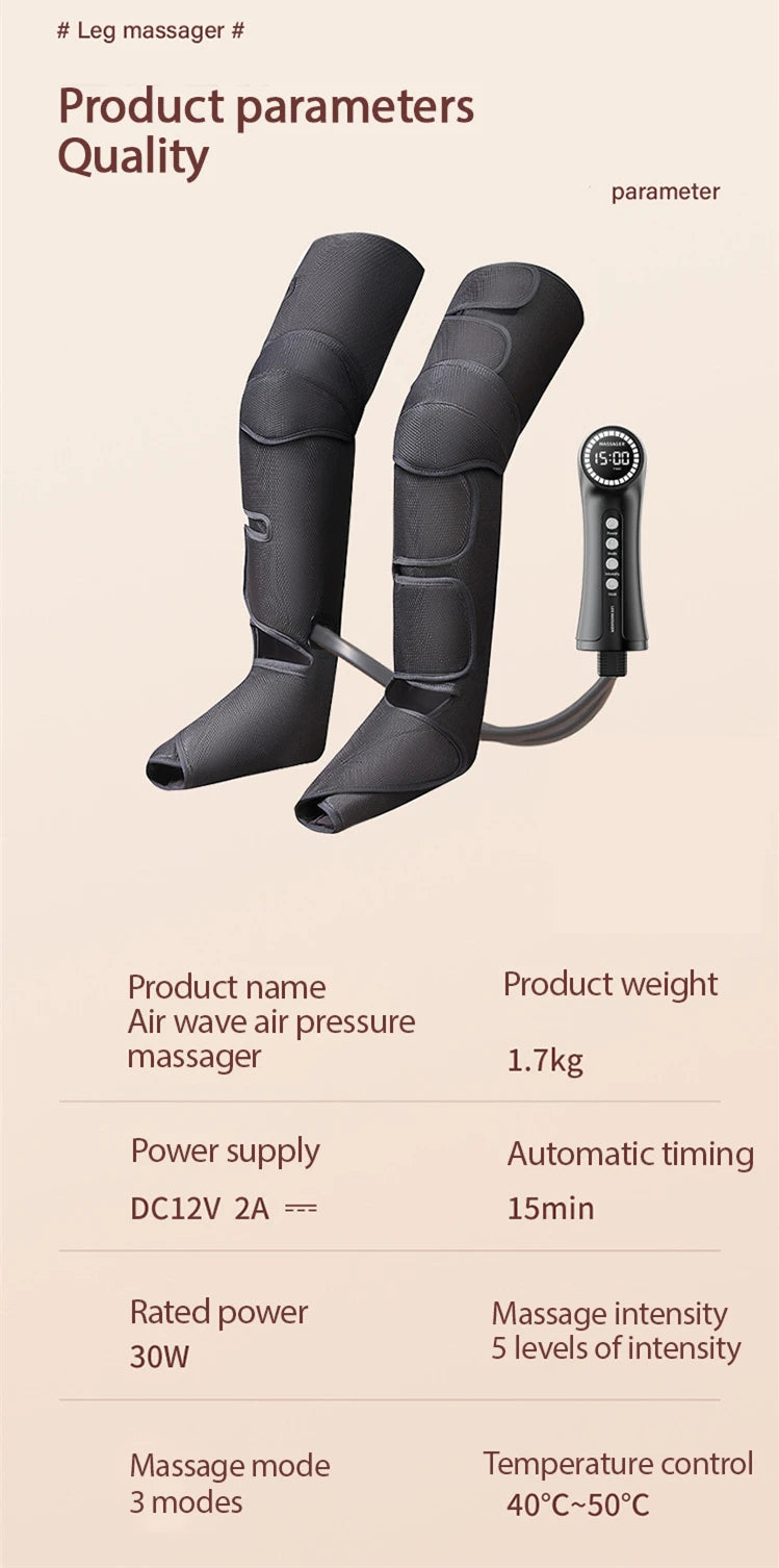 HANRIVER Air Compression Leg Massager | JB-705-3 | Masajeador de Piernas