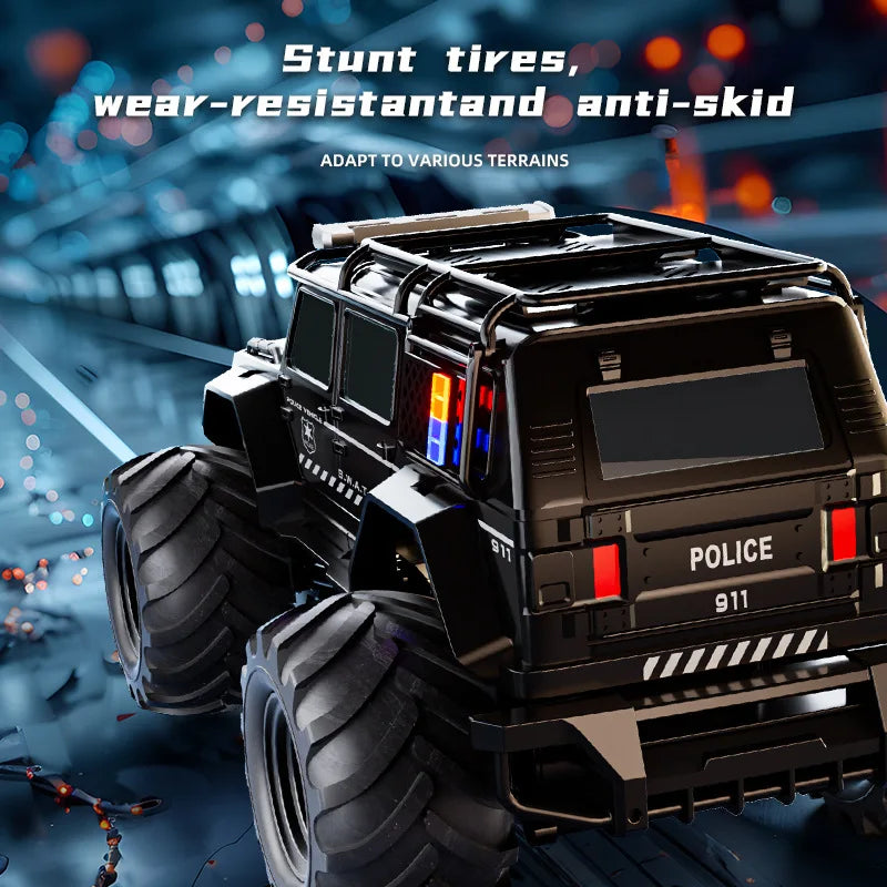 RC Car Amphibious 4WD | Stunt + Climbing | Police Style | Beach & Off-Road | TCS33