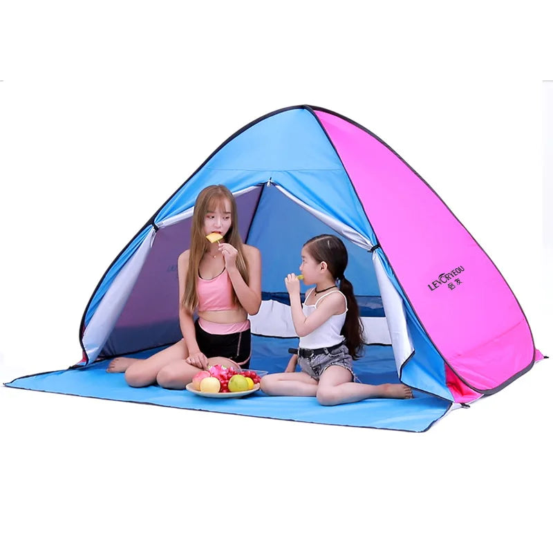 Carpa de Camping Automática Pop Up | Doble Capa 3-4 Personas | Playa e Impermeable