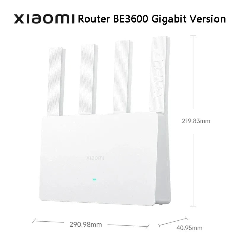 Xiaomi Router BE3600 WiFi 7 Mesh | MLO Doble Banda | 3600Mbps | Qualcomm 4-Core | VPN | Gaming | MiWiFi