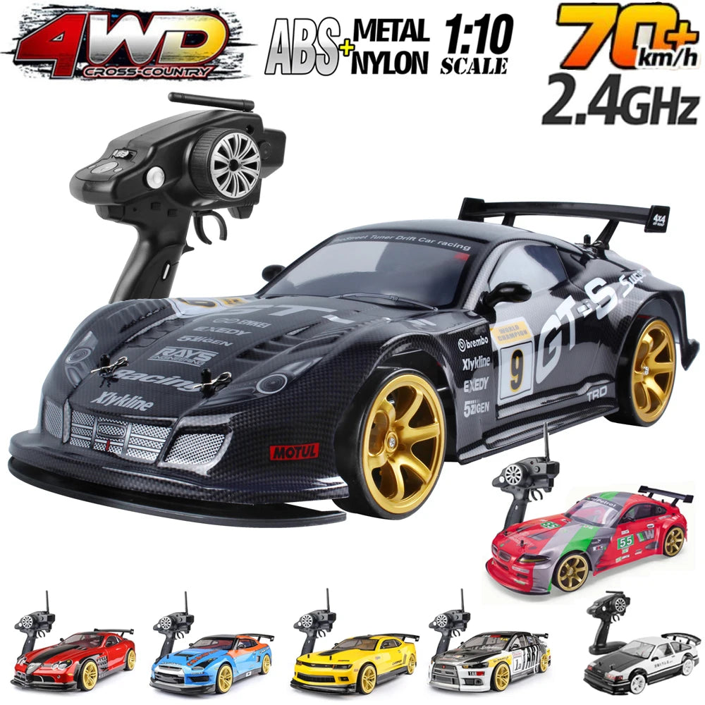 RC Drift Racing Car 1:10 — 70km/h High Speed 4WD | GTR, BMW, Koenigsegg & More