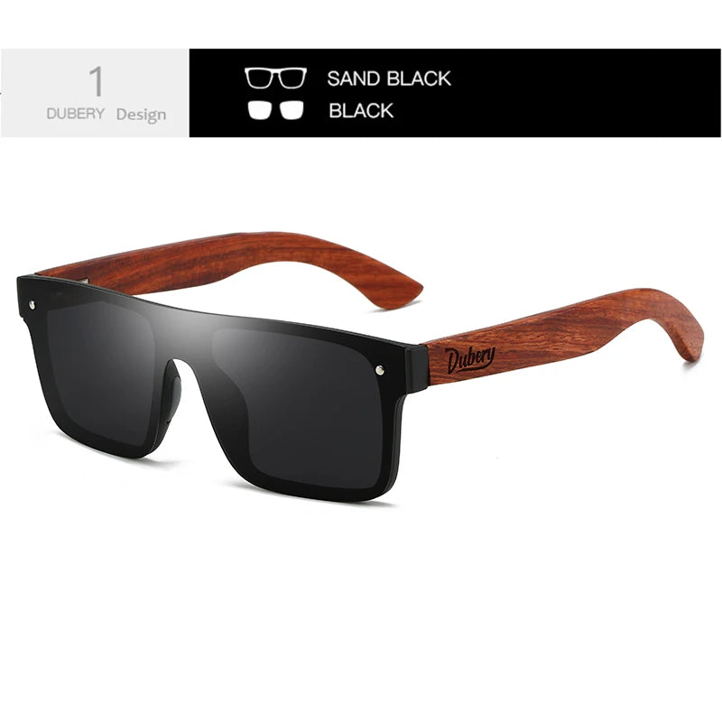 DUBERY Gafas de Sol Polarizadas UV400 | Marco de Madera | 6 Colores