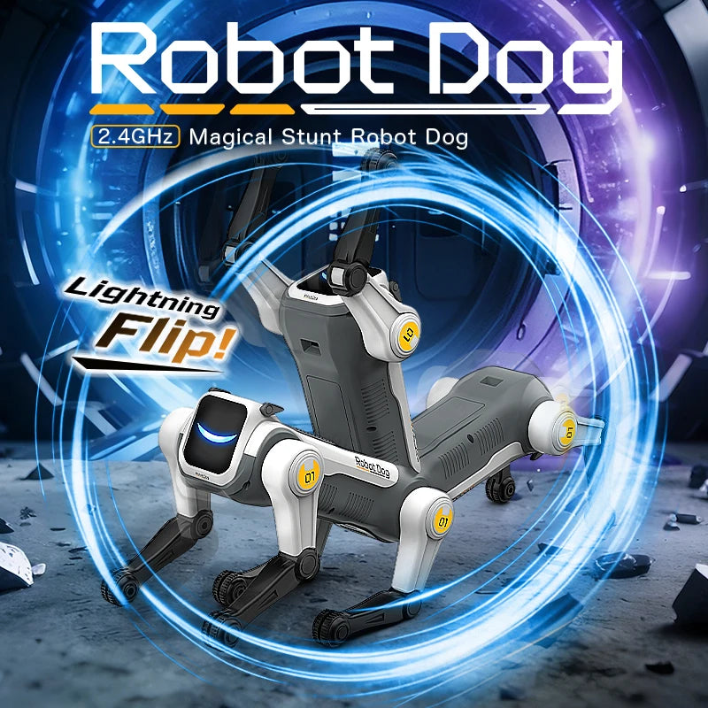 Perro Robot RC Inteligente IA – Control por Voz, Programable, Canta, Baila y Hace Acrobacias