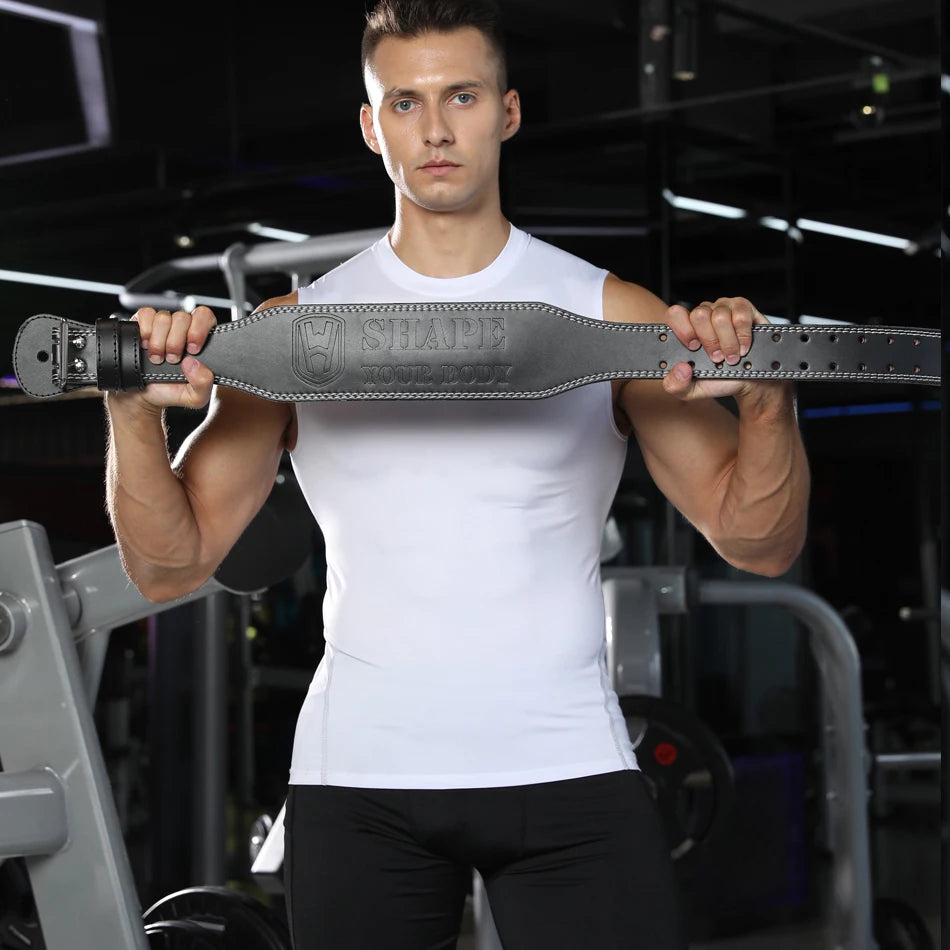 Weightlifting Belt PU & Cow Leather | Waist Support for Powerlifting & Strength Training