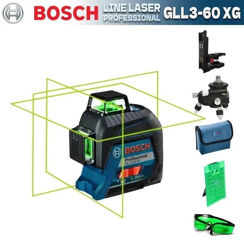 Bosch GLL3-60XG | Green 3D 12-Line Laser Level | Self-Leveling