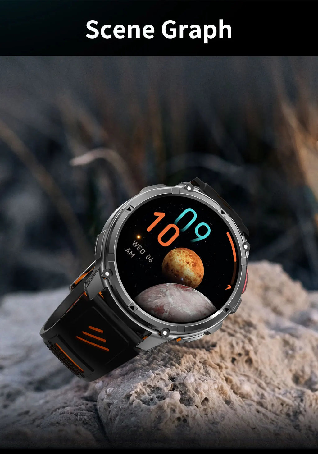 T-REX 3 | Smartwatch Militar 1100mAh | AMOLED 1.7", 10ATM, GPS, 170+ Modos, Linterna LED