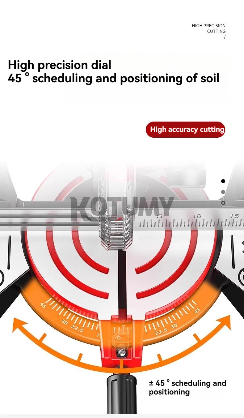 KOTUMY Multifunction Miter Saw | 1500–2200W | 45°