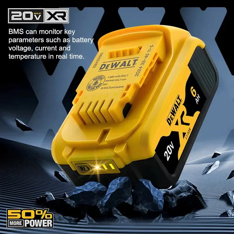 DEWALT-Compatible 20V 6.0Ah Li-Ion Battery | DCB184/181/182/200